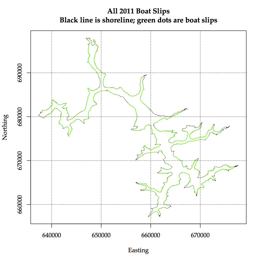 The Location of Boat Slips Around Deep Creek Lake 