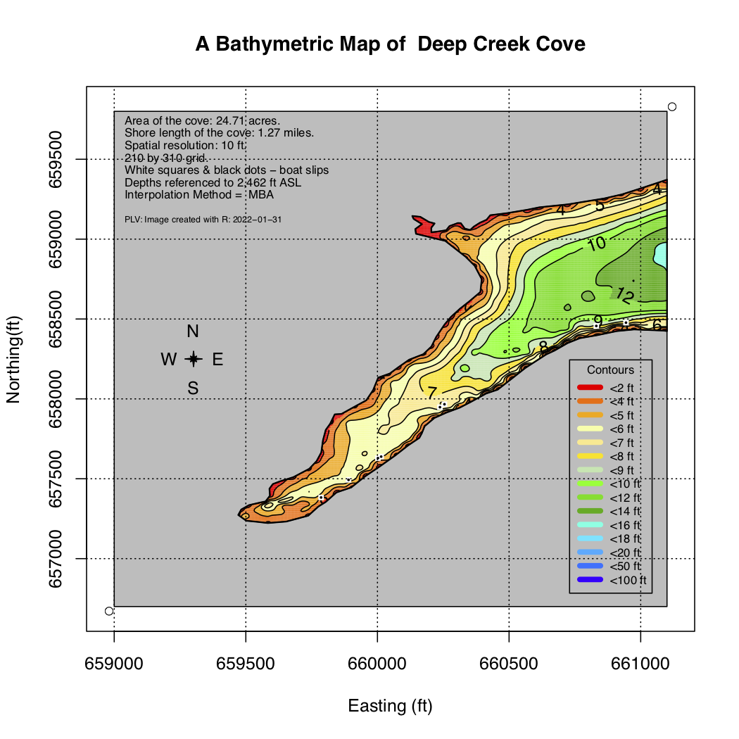 Possible Coves to Study Freezing SAV 