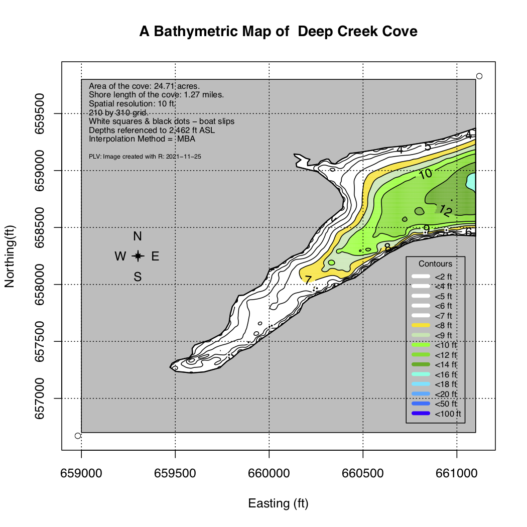 Possible Coves to Study Freezing SAV 